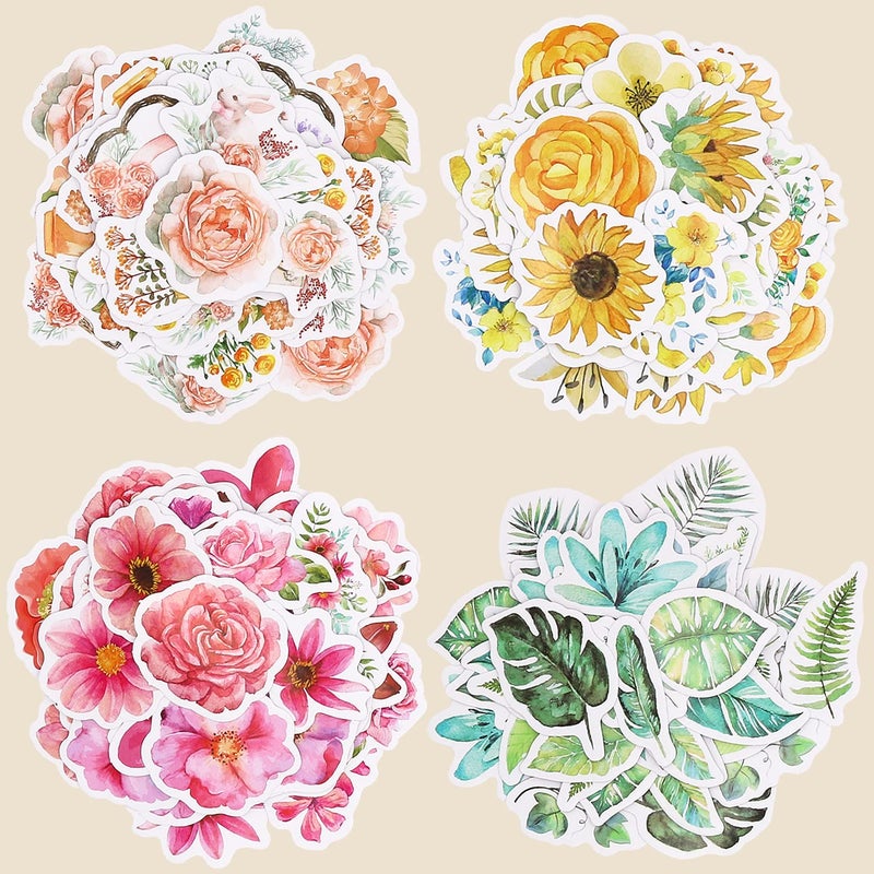 Knaid Flower Stickers Set (360 Pieces) Decorative Assorted Floral Sticker for Scrapbooking Planner Bullet Journals Supplies - Image 4